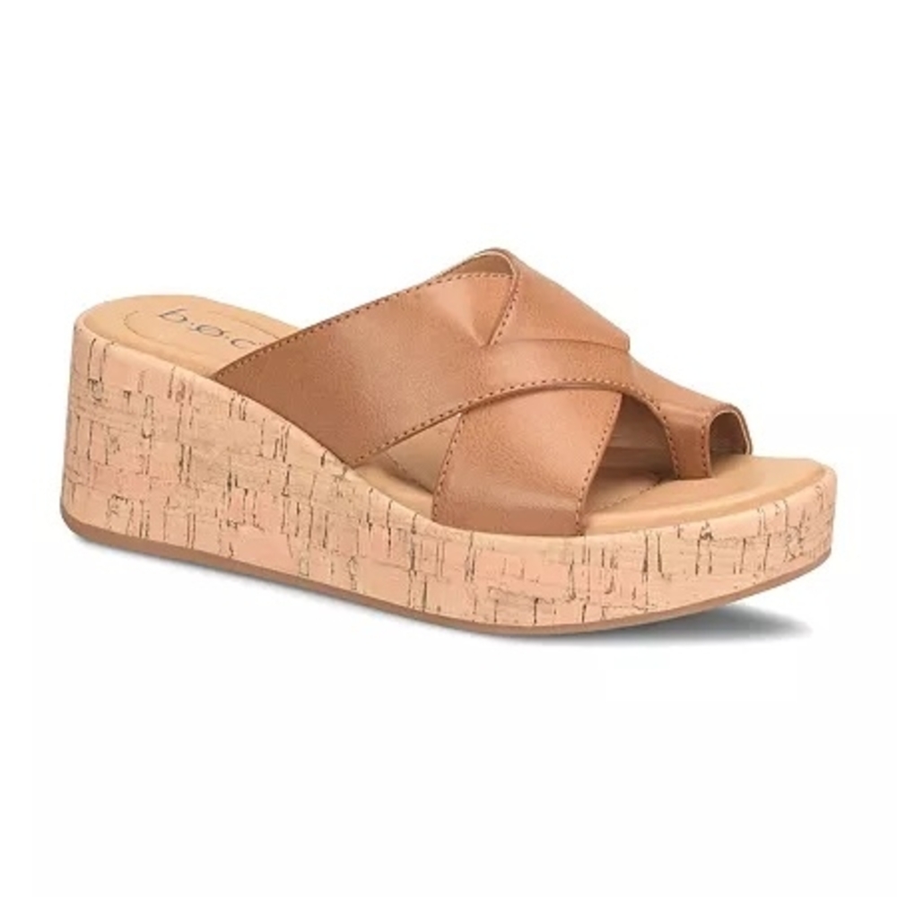 b.o.c. Brown Wedge Sandals